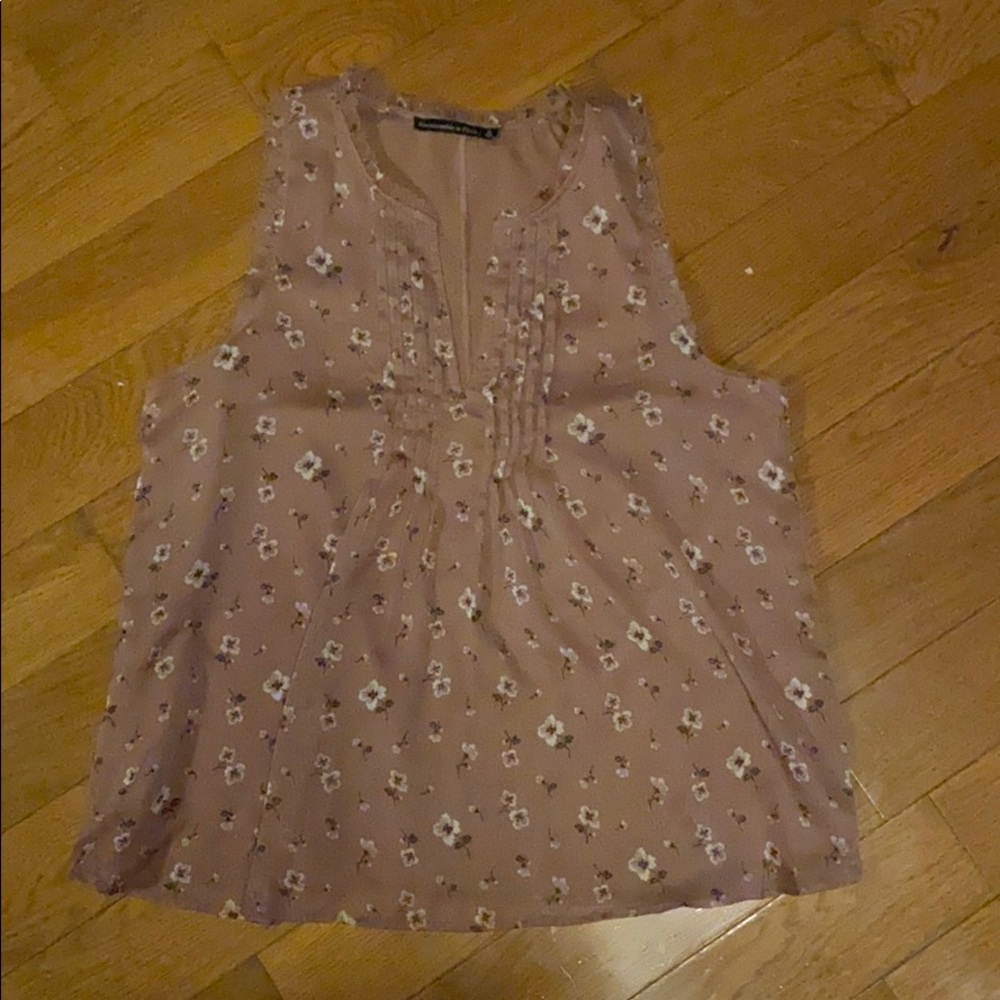 Purple tank top with flower design